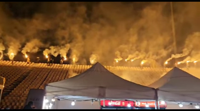 Fanii lui Poli Timișoara, la ultima reprezentație pe ”Dan Păltinișanu” / Foto: captură Facebook-@Politehnica Timișoara