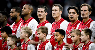 AFC Ajax Amsterdam legend player Cristian Chivu, AFC Ajax Amsterdam legend player Patrick Kluivert, AFC Ajax Amsterdam l