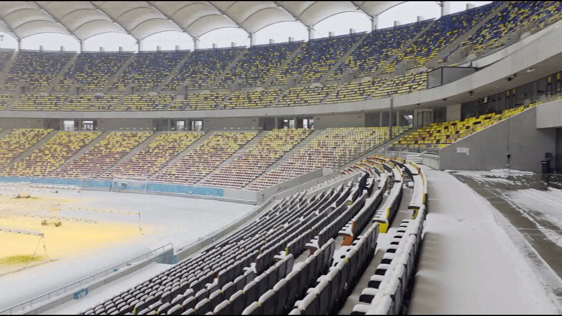 Cum se prezintă Arena Națională, după ce iarna a subordonat Bucureștiul. Joi e returul cu PAOK