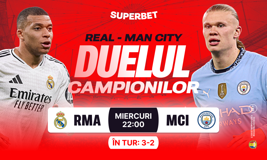 (P) Duelul care decide regina Europei! Super Cotele pentru Real – Man City