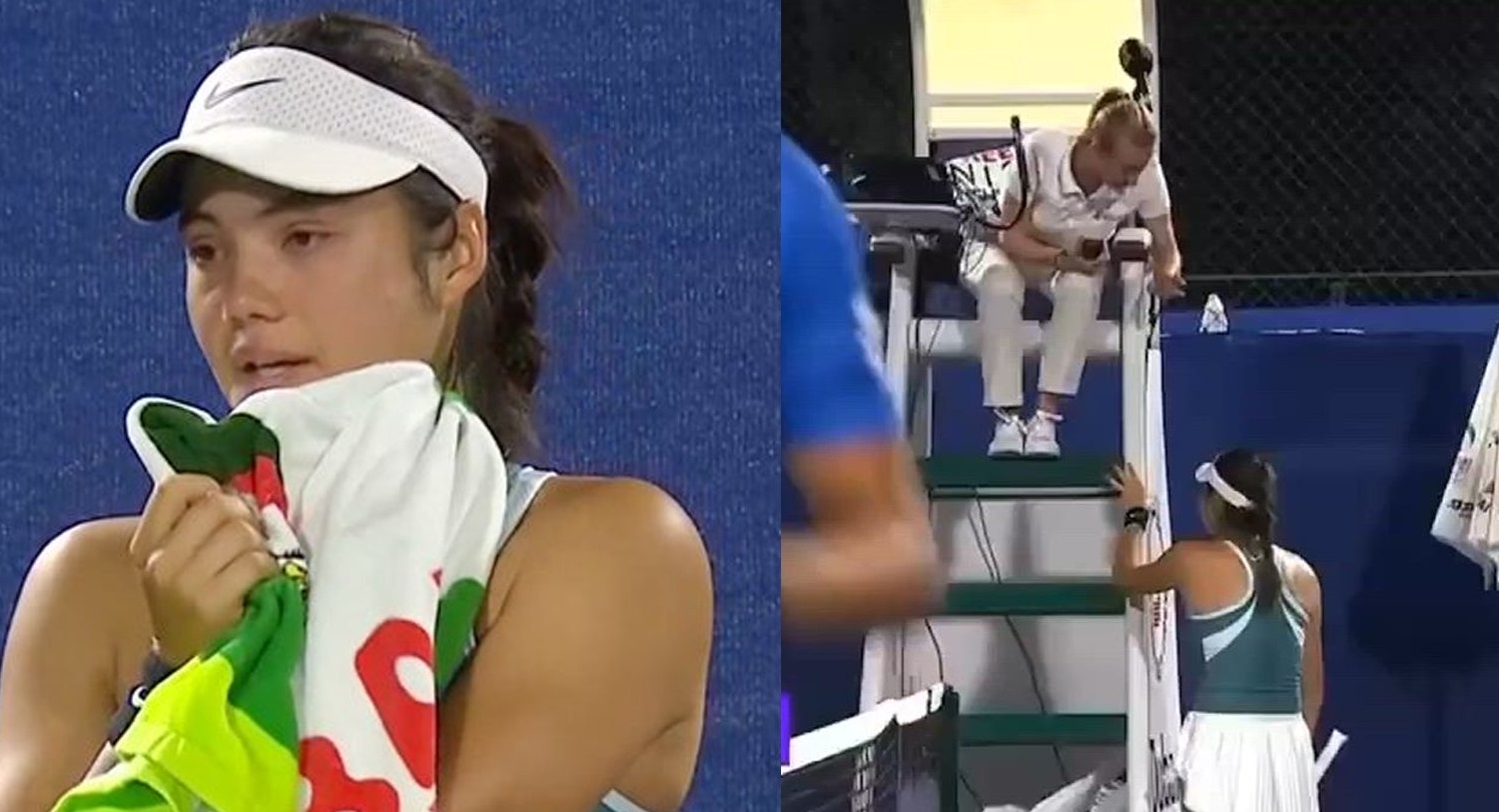 Scene greu de imaginat: în lacrimi, Emma Răducanu s-a ascuns după scaunul arbitrului