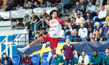 Ali Ismail Mohamed Zein of CS Dinamo Bucuresti during the EHF Champions League game between Paris Saint-Germain Handball