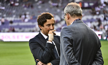 Pablo Longoria (om) / Damien Comolli (tfc) FOOTBALL : Toulouse vs Marseille - 2eme Journee de Ligue 1 McDonald S - Toulo