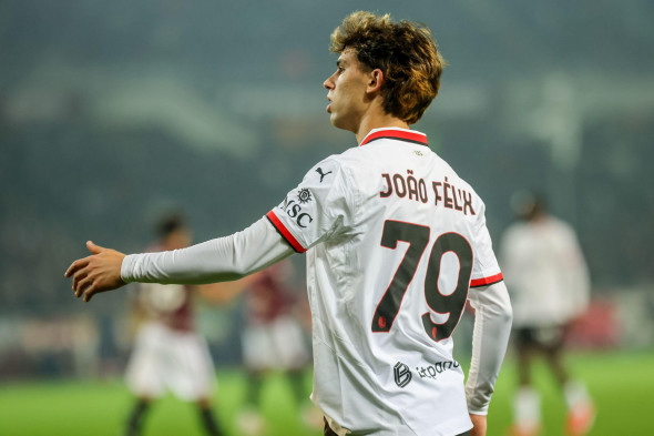 Torino’s AC Milan's Joao Felix in action during the Serie A Enilive 2024/2025 soccer match between Torino and Milan at the Grande Torino stadium in To