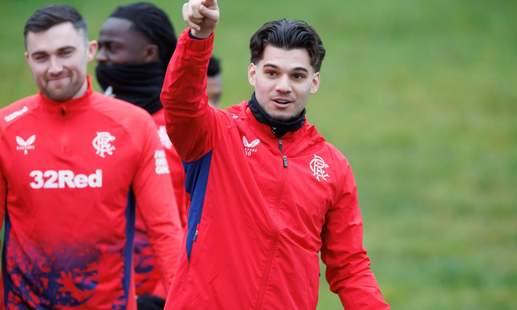 Rangers' Ianis Hagi during a training session at the Rangers Training Centre, Glasgow. Picture date: Wednesday March 5, 2025.