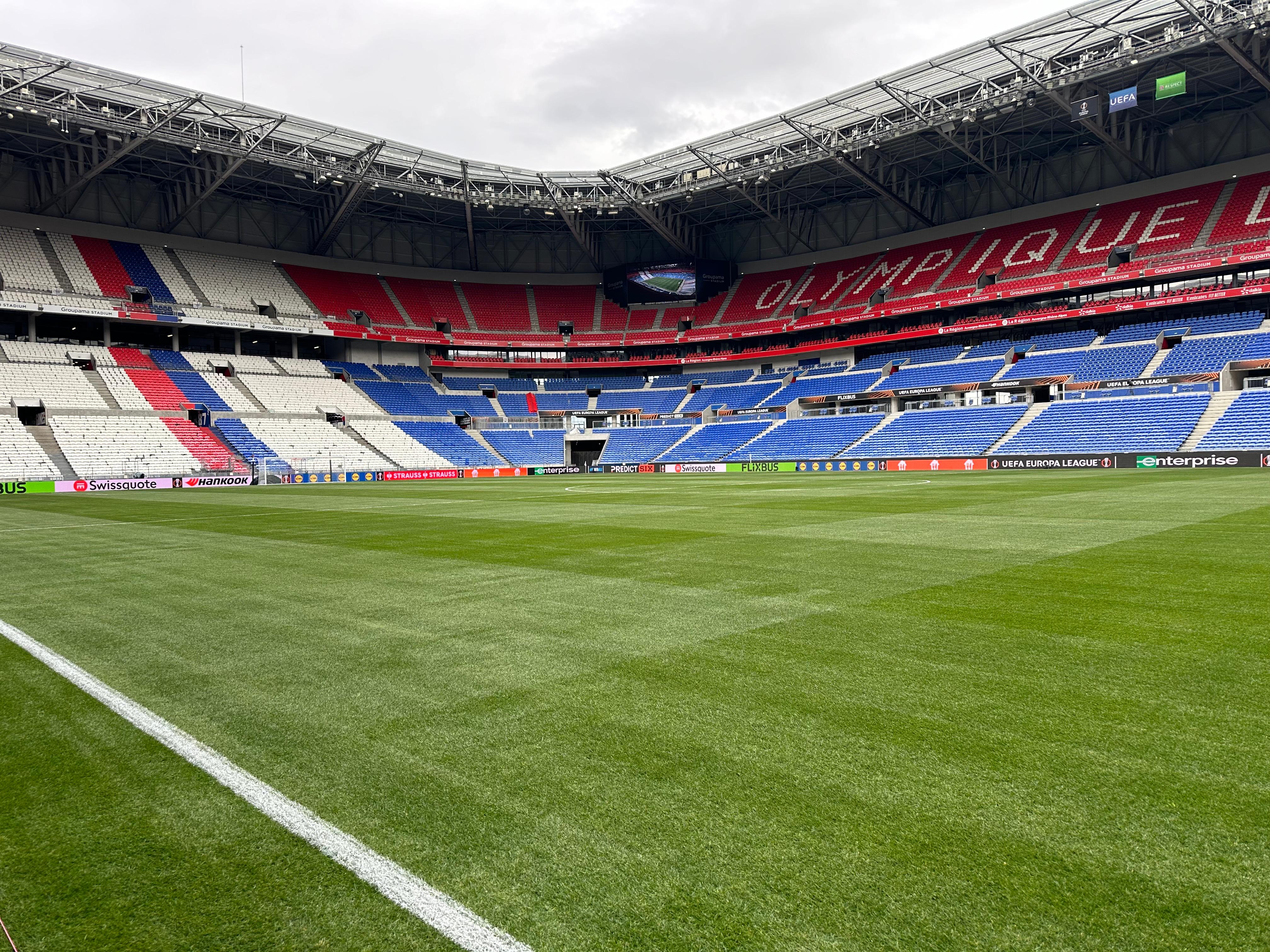 Cum arată gazonul de pe stadionul lui Lyon, înaintea returului cu FCSB