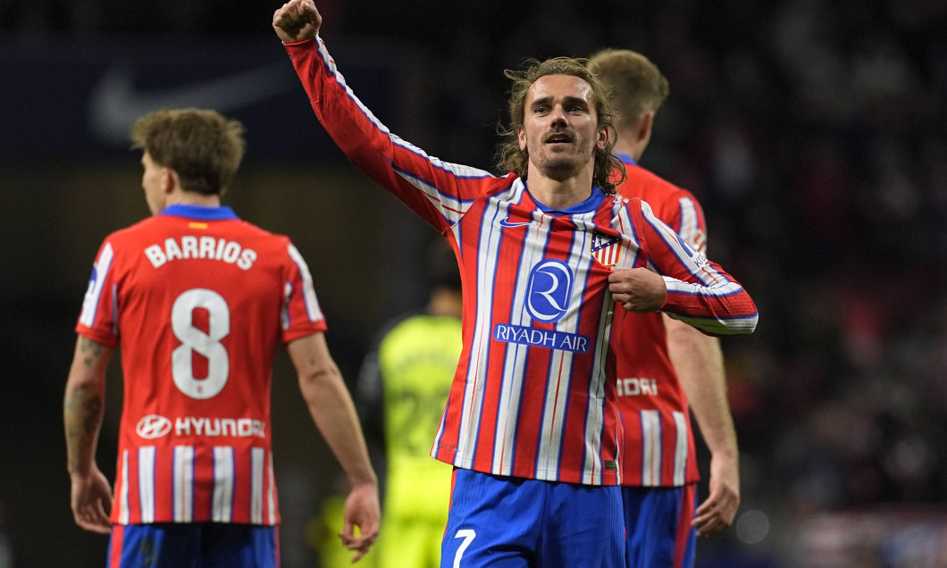Cc Madrid 01/02/2025 - Liga / Atletico Madrid-Mallorca / foto Cesar Cebolla/Image nella foto: esultanza gol Antoine Grie
