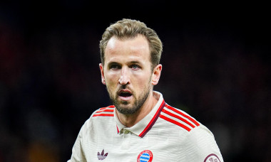 March 11 2025: Harry Kane of Bayern Munich looks on during a Champions League Round of 16 game, Bayer 04 Leverkusen vs Bayern Munich, at Bay Arena, Leverkusen, Germany. Ulrik Pedersen/CSM