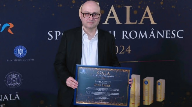 Diplomă de excelență pentru Digi Sport, la Gala Sportului Românesc
