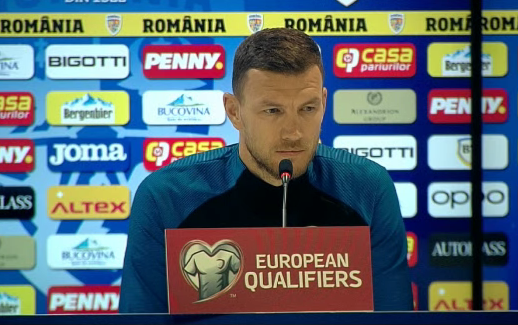 Edin Dzeko a numit favorita dintre România și Bosnia. Cum l-a descris pe Mircea Lucescu