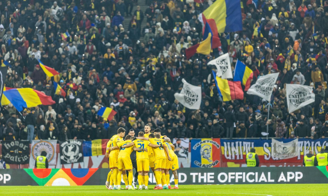 Bucharest, Roumanie. 18th Nov, 2024. Romania's squad before the start of the match during the UEFA Nations League, League C, Group C2 football match between Romania and Cyprus on 18 November 2024 at Arena Nationala in Bucharest, Romania - Photo Mihnea Tat