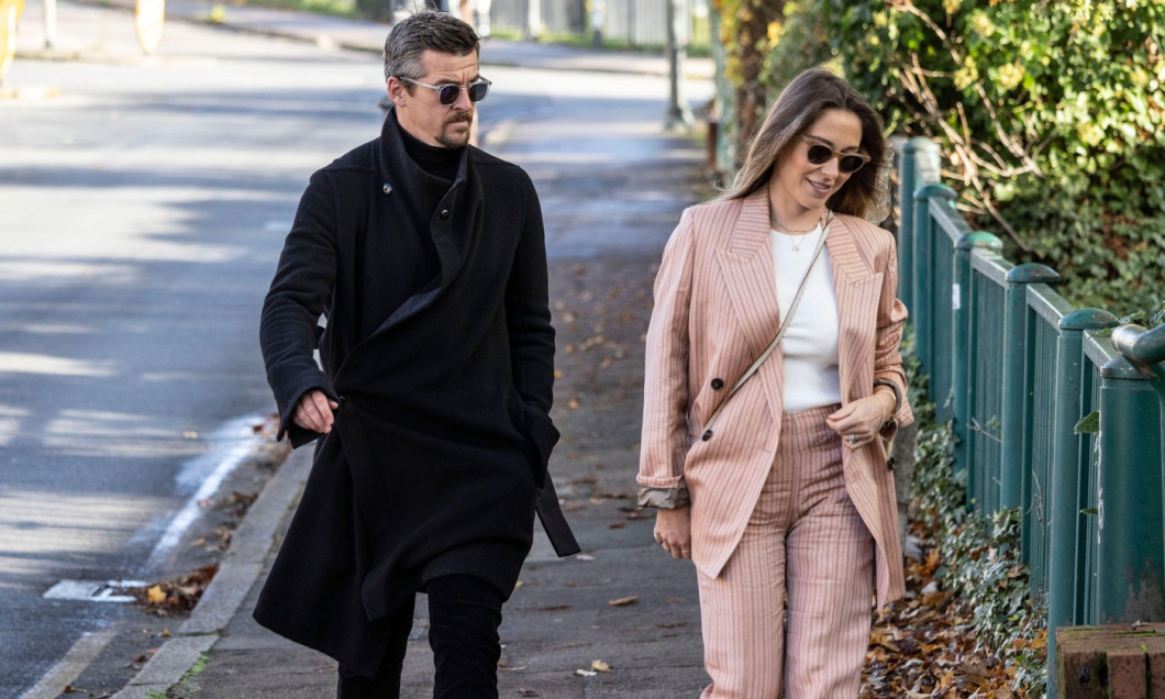 London, UK, 31st October 2022 Joey Barton and wife Georgia arrive at Wimbledon Magistrates Court where he is facing assault charges. The Bristol Rovers manager has pleaded not guilty in relation to an incident which took place at a residential property in