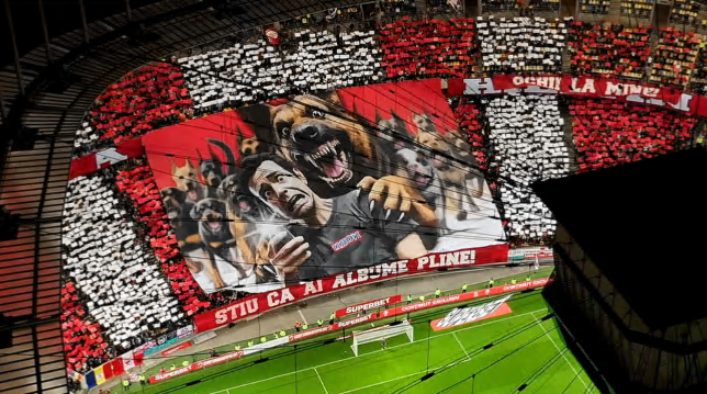 FCSB - Dinamo, derby și în tribune. Poze spectaculoase cu cele două galerii la precedentele 4 partide din acest sezon