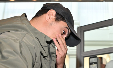 Ben Yedder, l'ancien capitaine de l'équipe de football de l' AS Monaco, se présente au Palais de Justice de Nice en compagnie de son avocate, accusé pour agression sexuelle en état d'ivresse