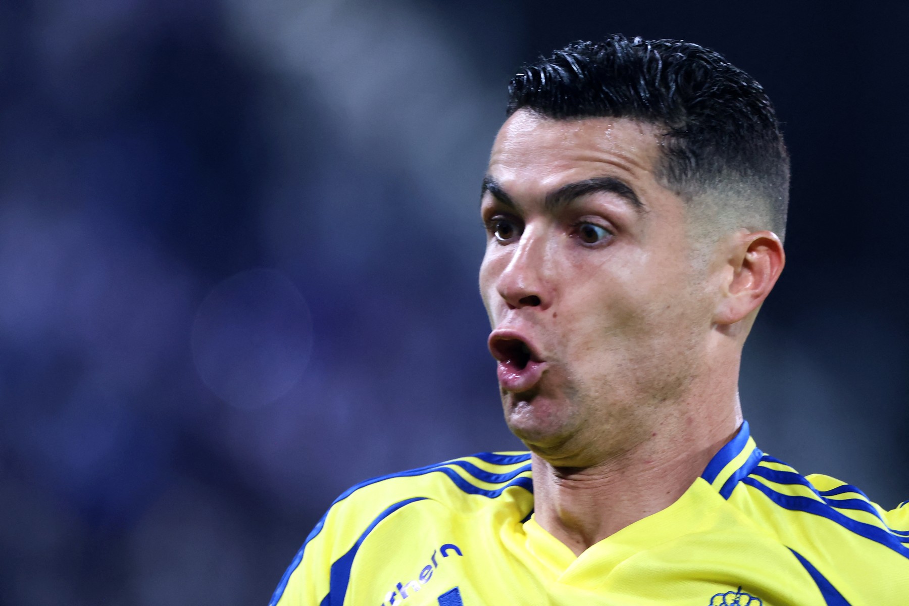 Reacția lui Cristiano Ronaldo, după lovitura primită