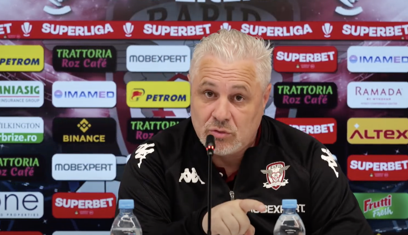Nemulțumirea lui Marius Șumudică cu câteva minute înainte de CFR - Rapid: ”E foarte prost!”