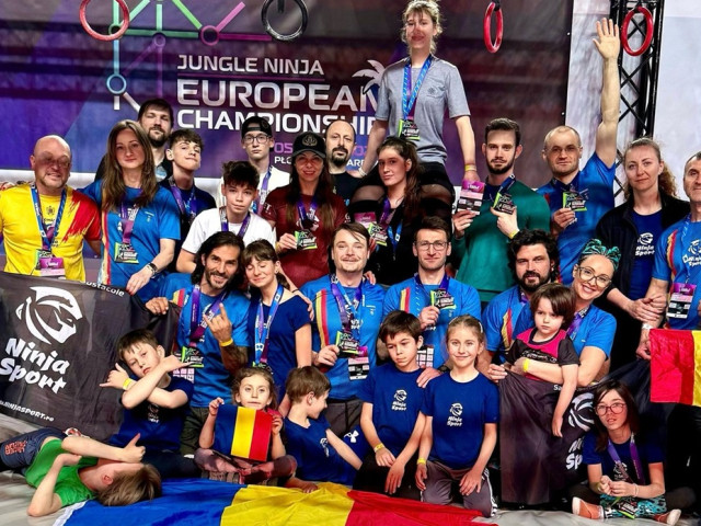 România a obținut o medalie de bronz la Campionatul European de Ninja ...