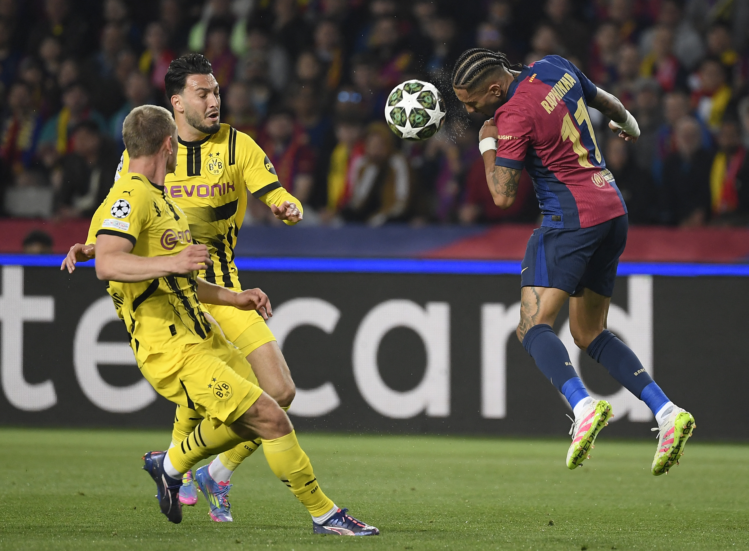 Barcelona - Borussia Dortmund 1-0, ACUM, DGS 1. Catalanii conduc la pauză, grație golului marcat de Raphinha