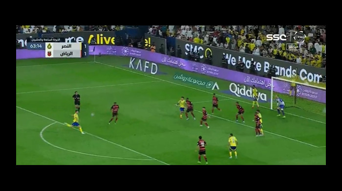 Al doilea gol marcat de Cristiano Ronaldo în Al-Nassr - Al Riyadh / Foto: Captură X
