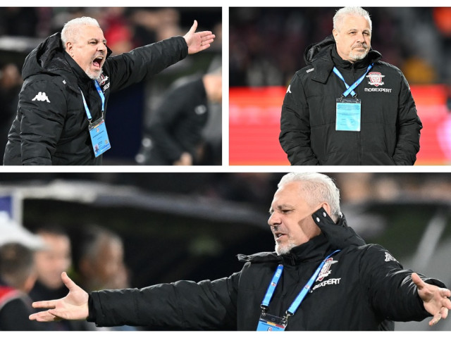 Șumudică, 3 în 1! Stările de spirit ale antrenorului de la Rapid la faza controversată din meciul cu CFR Cluj