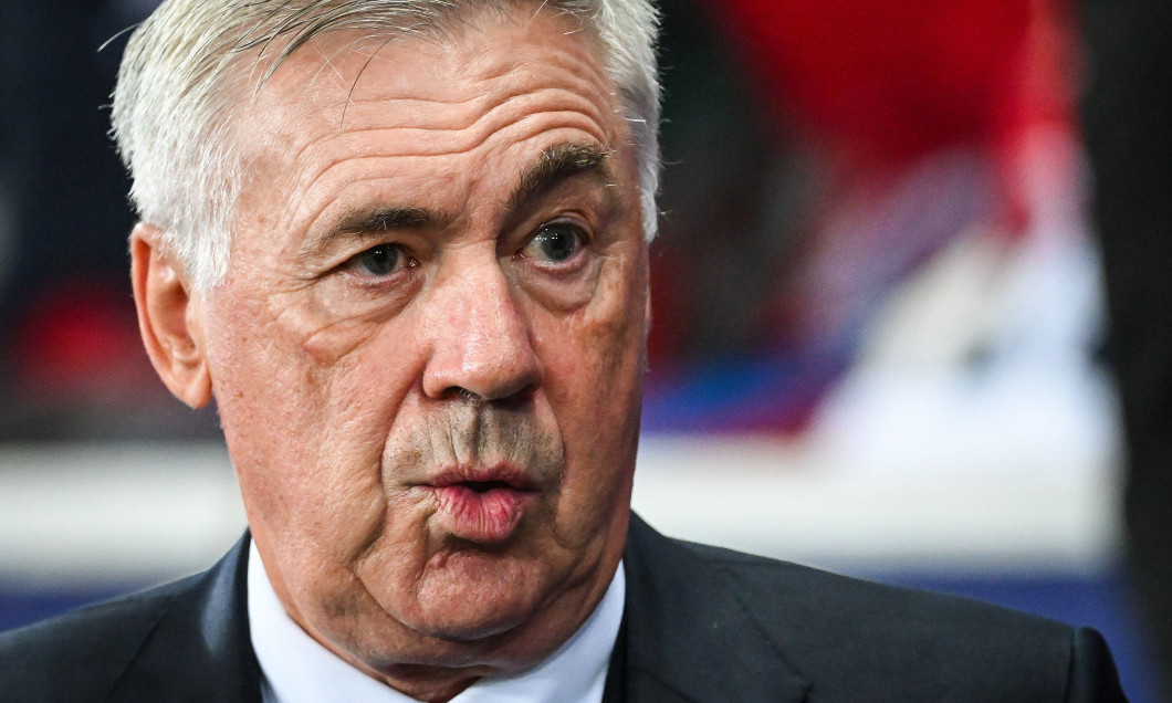 Carlo ANCELOTTI of Real Madrid during the UEFA Champions League, League Phase MD2 football match between Losc Lille and Real Madrid on October 2, 2024 at Pierre Mauroy stadium in Villeneuve-d'Ascq near Lille, France - Photo Matthieu Mirville / DPPI