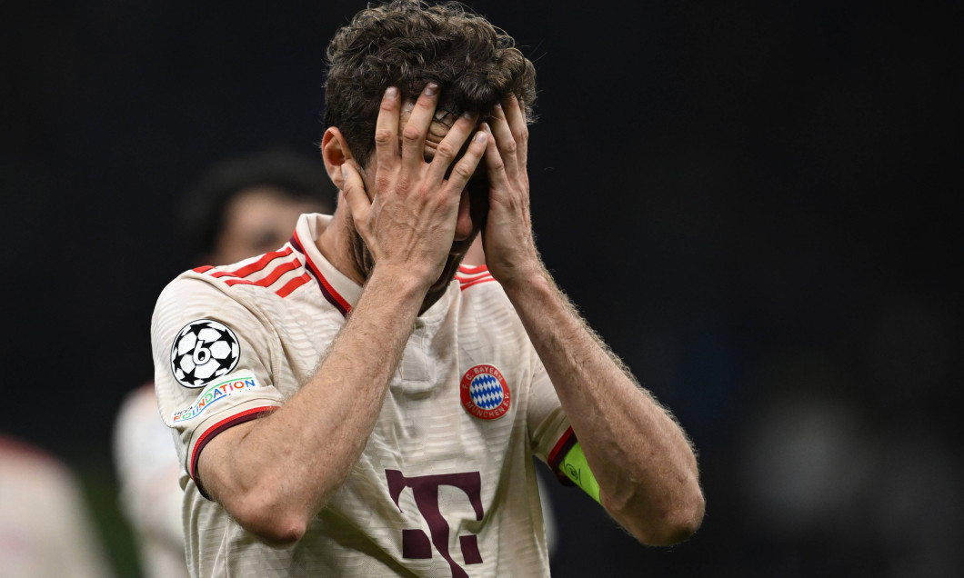Cm Milano 16/04/2025 - Champions League / Inter-Bayern Monaco / foto Cristiano Mazzi/Image nella foto: Thomas Muller PUB