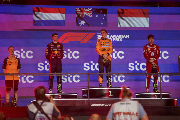 Podium du Grand Prix de Formule 1 (F1) d'Arabie Saoudite