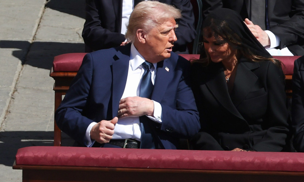Rome, Death of Pope Francis - Funeral, Arrival of Donald Trump and Melania