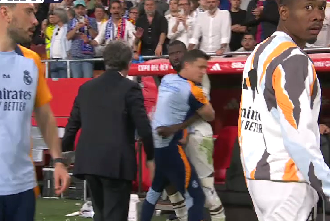 Moment "incredibil" în finala Cupei Spaniei! Ce a făcut Rudiger în ultimul minut din Barcelona - Real Madrid