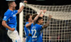 Scott McTominay of SSC Napoli celebrates with team mates after scoring the goal of 2-0 after scoring the goal of 2-0 during the Serie A football match between SSC Napoli and Torino FC at Diego Armando Maradona stadium in Napoli (Italy), April 27, 2025.