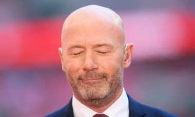 16 April 2022 - Manchester City v Liverpool - Emirates FA Cup - Semi Final - Wembley Stadium TV football presenter and pundit Alan Shearer during FA Cup Semi-Final at Wembley. Picture Credit : © Mark Pain / Alamy Live News