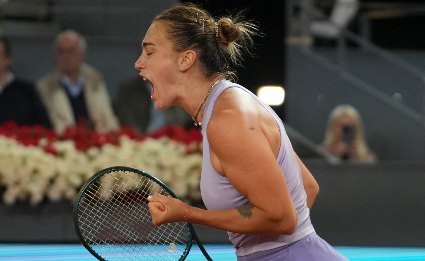 Reacția Arynei Sabalenka, după ce a reușit să egaleze recordul Simonei Halep de la WTA Madrid