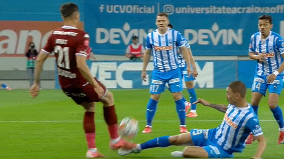 Universitatea Craiova - Rapid 0-0, ACUM, DGS 1. Giuleștenii au cerut penalty!