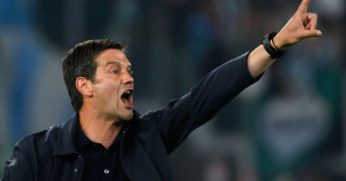 Cristian Chivu, head coach of Parma Calcio reacts during the Serie A football match between SS Lazio and Parma Calcio 1913 at Olimpico stadium in Rome (Italy), April 28, 2025.