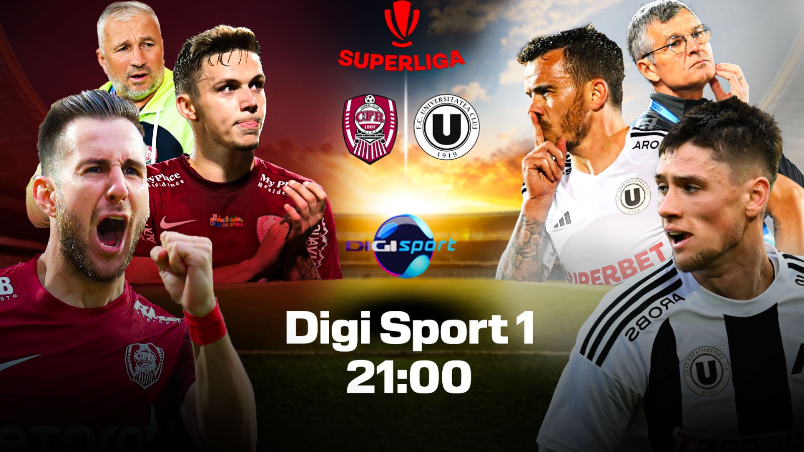 CFR Cluj - ”U” Cluj 0-0, ACUM, Digi Sport 1. Derby ”de foc” în Ardeal!