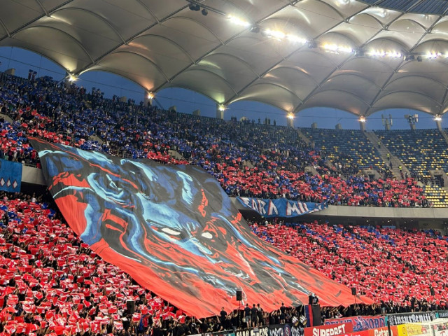 GALERIE FOTO: Scenografia fanilor FCSB-ului la meciul cu Dinamo. Ce ...