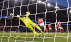 GOAL 1-0 Fabián Ruiz (8) of Paris Saint-Germain (not in picture) scores, beating David Raya (22) of Arsenal during the Paris Saint-Germain v Arsenal UEFA Champions League Semi-final 2nd leg at the Parc de Princes, Paris, France on 7 May 2025 Credit: Ian S
