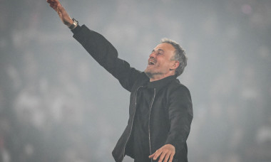 Luis ENRIQUE of PSG celebrates the victory during the UEFA Champions League, Semi-finals, 2nd leg football match between Paris Saint-Germain and Arsenal FC on 7 May 2025 at Parc des Princes stadium in Paris, France - Photo Matthieu Mirville / DPPI