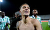 Florence, Italy. 08th May, 2025. Antony Matheus dos Santos of Real Betis Balompie celebrates with his teammates reaching the final at the end of the UEFA Conference League 2024/25 Semi Final Second Leg match between ACF Fiorentina and Real Betis Balompie