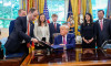 Donald Trump signs executive orders - Washington, United States - 09 May 2025