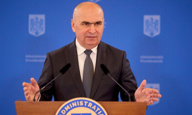 Ilie Bolojan, Interim President of Romania, on the Trade Tariffs Imposed by the US, Bucharest - 08 Apr 2025