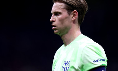 Milano, Italy. 06th May, 2025. Frenkie de Jong of Fc Barcelona looks on during the UEFA Champions League 2024/25 semi-final second leg match between FC Internazionale and Fc Barcelona at Stadio Giuseppe Meazza (San Siro) on May 6 2025 in Milan, Italy . Cr