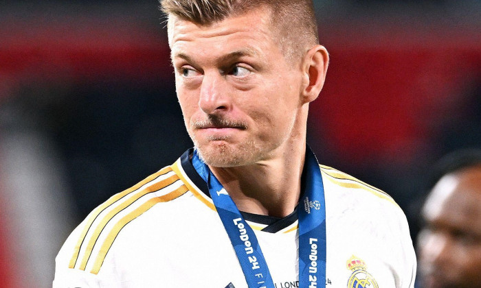Football, Champions League Final, Season 2023/2024, Wembley Stadium London: Bor. Dortmund vs Real Madrid; Toni Kroos (RMA)
