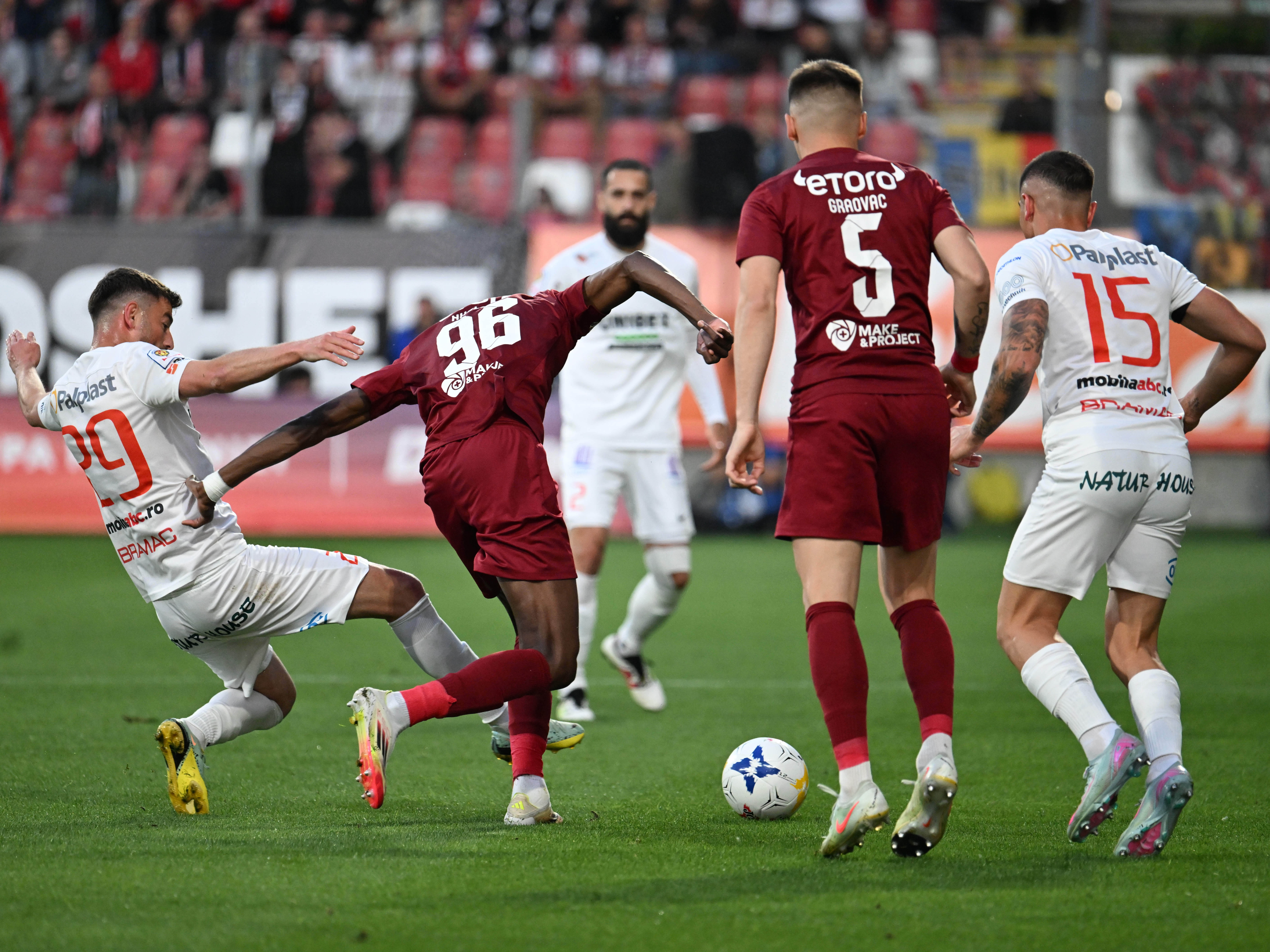 CFR Cluj - FC Hermannstadt 3-2, ACUM, Digi Sport 1. GOOL! Sibienii au redus din diferență