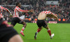Sunderland's Daniel Ballard Celebrates his header goes in off the crossbar to put Sunderland through to Wembley for the Championship Play-off Final during the Sky Bet Championship Play Off Semi Final Second Leg match between Sunderland and Coventry City a
