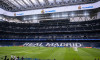 A general view of the empty stadium while Stuttgart players training during the VfB Stuttgart Pitch Walk and Press Conference ahead of their UEFA Champions League football match against Real Madrid at Estadio Santiago Bernabeu on September 16, 2024 in Mad