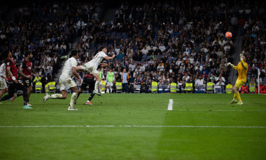 Real Madrid's Jacobo Ramon scores a goal during the EA SPORTS LaLiga match between Real Madrid and Real Mallorca at the Santiago Bernabéu Stadium. Final score Real Madrid 2 : 1 Real Mallorca