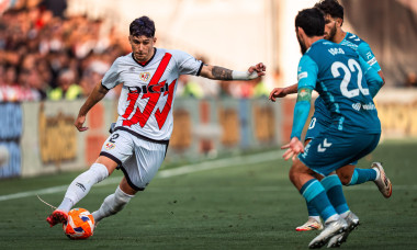 Andrei Ratiu of Rayo Vallecano and Isco of Real Betis during the Spanish championship La Liga football match between Rayo Vallecano and Real Betis on 15 May 2025 at Estadio de Vallecas in Madrid, Spain
