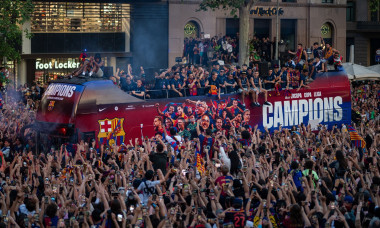 FC Barcelona Celebrates Championship Season With Parade Through The City, Spain - 16 May 2025