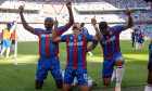 GOAL DISALLOWED VAR Daniel Muñoz (12) of Crystal Palace scores and celebrates during the Crystal Palace FC v Manchester City FC Emirates FA Cup Final at Wembley Stadium, London, England, United Kingdom on 17 May 2025 Credit: Ian Stephen/Every Second Media